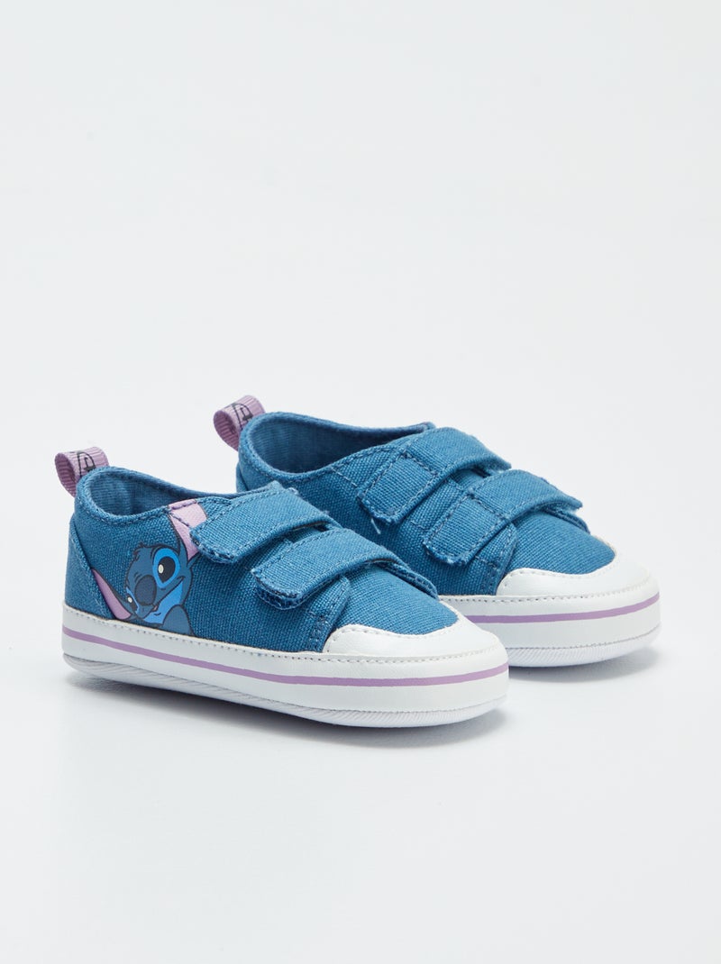 Lage stoffen 'Disney'-sneakers met klittenbanden | 'Stitch' BLAUW - Kiabi