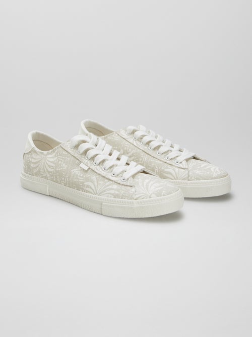 Lage, stoffen sneakers met print - Kiabi