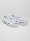 Lage, stoffen sneakers wit - Kiabi