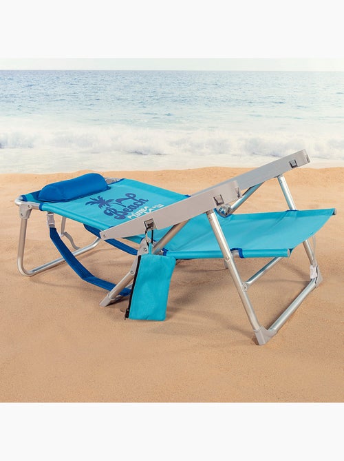 Lage strandstoel, 5 standen, 53x58x80 cm, met kussen en afneembare tas aktive - Kiabi Lage strandstoel, 5 standen, 53x58x80 cm, met kussen en afneembare tas aktive - Kiabi