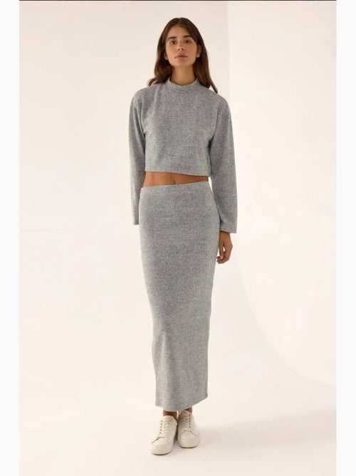 Lage taille gebreide bodycon maxi-rok hiccup - Kiabi