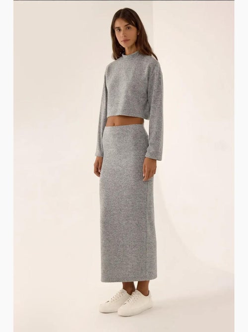 Lage taille gebreide bodycon maxi-rok hiccup - Kiabi