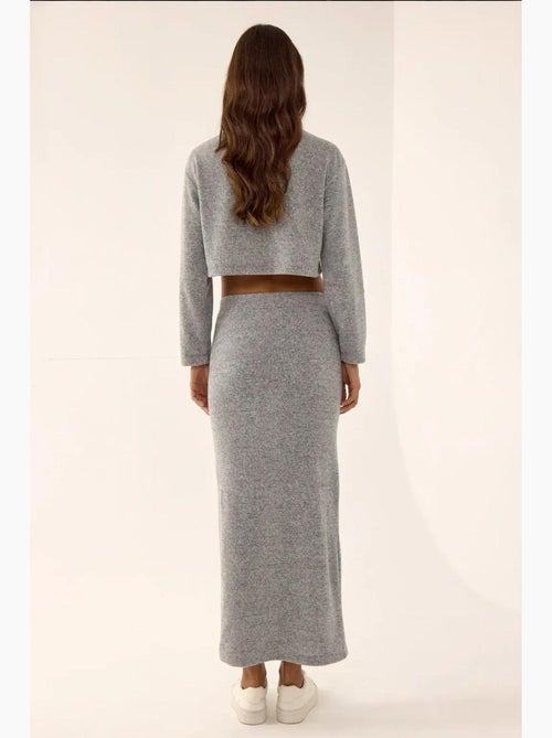 Lage taille gebreide bodycon maxi-rok hiccup - Kiabi
