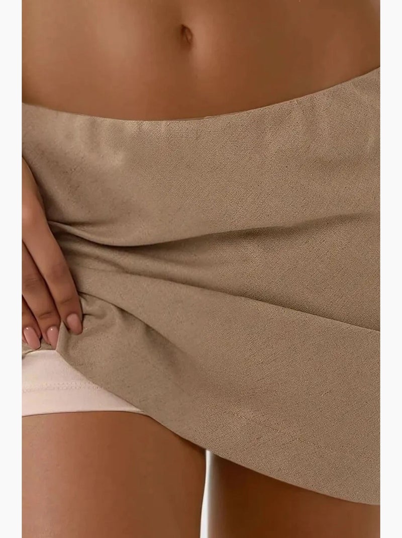 Lage taille mini rokje hiccup Bruin - Kiabi