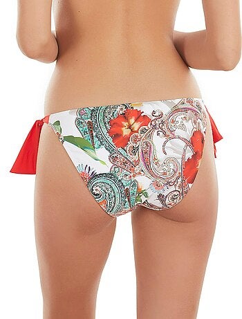Lage taille zwemkleding kousen cachemire wit