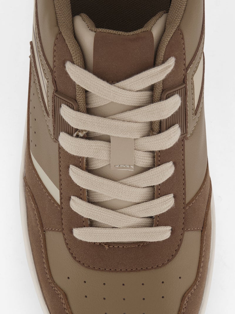 Lage vetersneakers Bruin - Kiabi