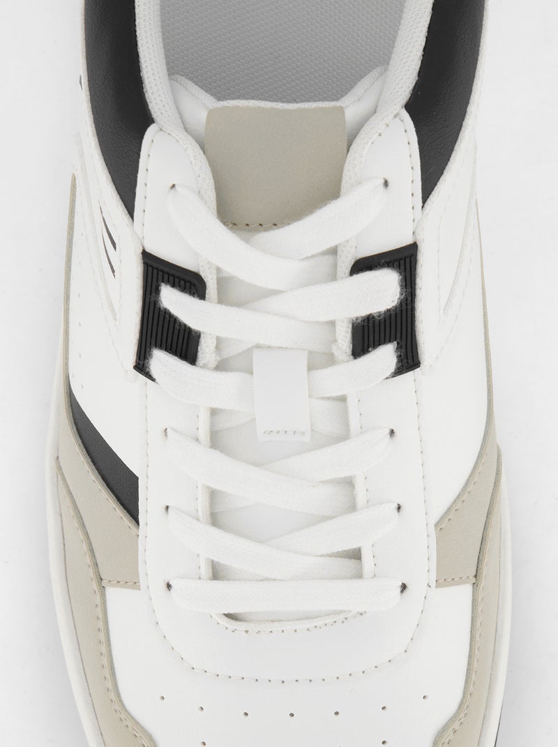 Lage vetersneakers Wit - Kiabi