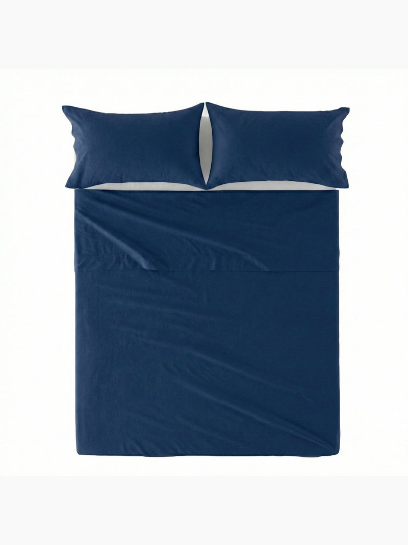 Laken Basic "Happyfriday" Marineblauw - Kiabi
