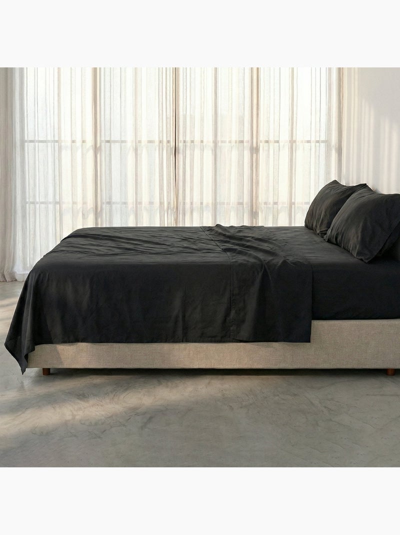 Laken Basic "Happyfriday" Zwart - Kiabi