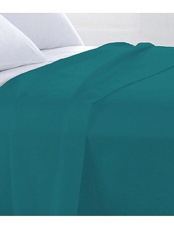 Laken effen katoen 57 draden/cm² 240 x 310 cm petrolblauw – Future Home