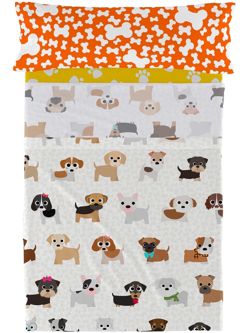 Lakenset 2-delig dogs "happyfriday" Multicolor - Kiabi