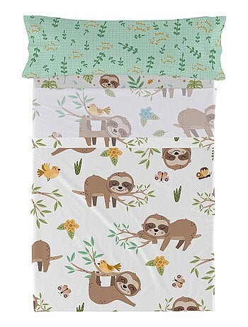 Lakenset 2-delig Happy sloth "Happyfriday
