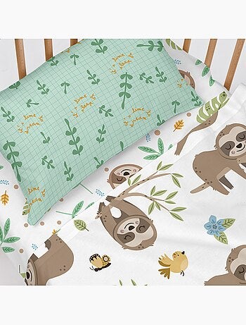 Lakenset 2-delig Happy sloth "Happyfriday