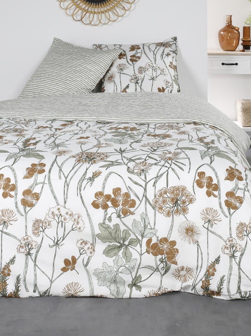 Lakenset met bloemenprint - Voor 2-persoonsbed - Kiabi