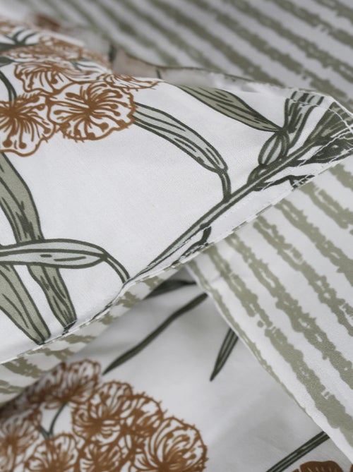 Lakenset met bloemenprint - Voor 2-persoonsbed - Kiabi