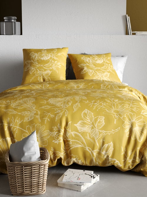 Lakenset met bloemenprint - Voor 2-persoonsbed - Kiabi