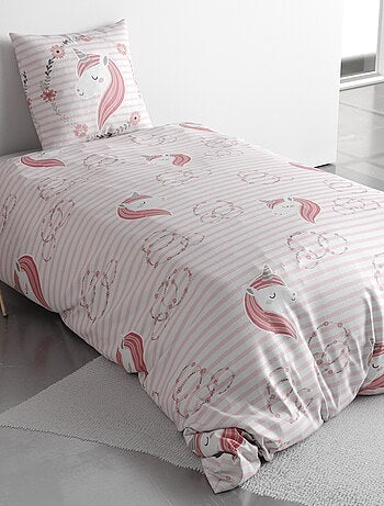 Lakenset met eenhoornprint - 1-persoonsbed