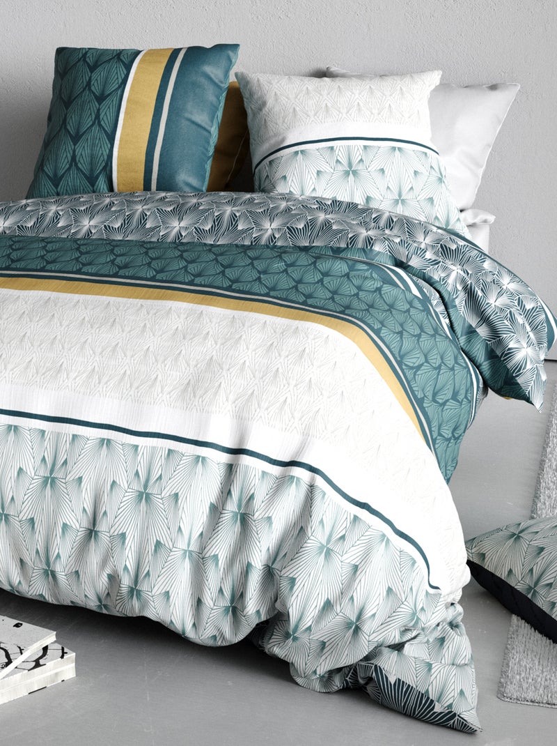 Lakenset met print - Voor 2-persoonsbed GROEN - Kiabi