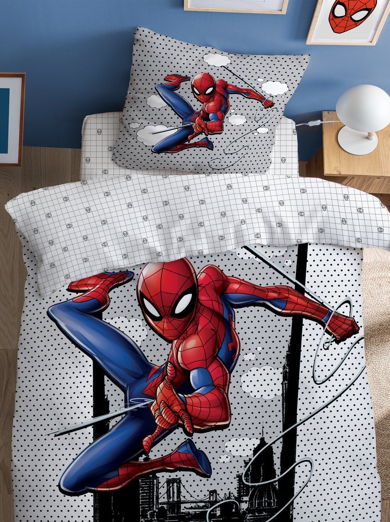 Lakenset 'Spider-Man' - 1-persoonsbed - grijs / rood - Kiabi