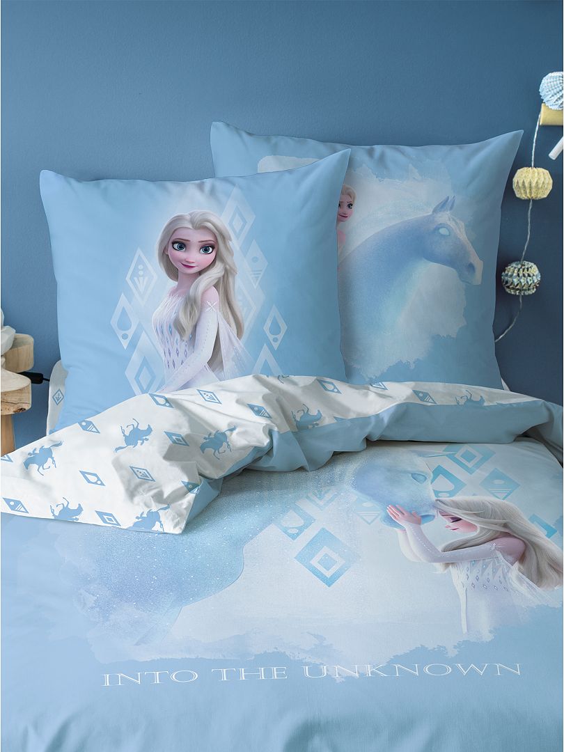 Lakenset voor 1-persoonsbed 'Frozen' BLAUW - Kiabi