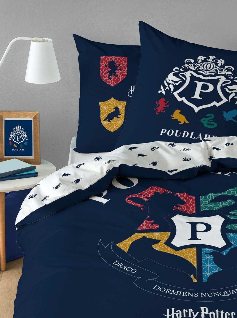 Lakenset voor 1-persoonsbed 'Harry Potter' BLAUW - Kiabi