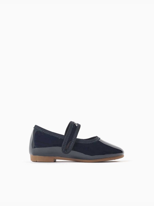Lakleren Mary Jane schoenen met klittenbandsluiting - Kiabi