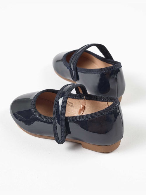 Lakleren Mary Jane schoenen met klittenbandsluiting - Kiabi