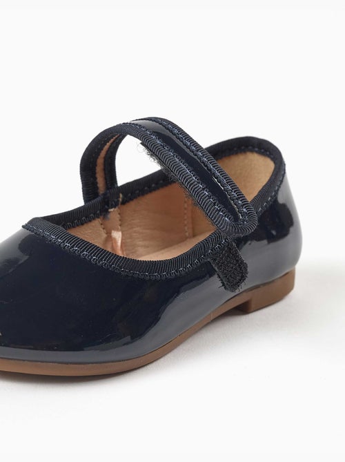 Lakleren Mary Jane schoenen met klittenbandsluiting - Kiabi
