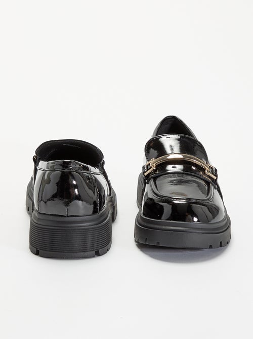 Lakmocassins met gekartelde zolen - Kiabi