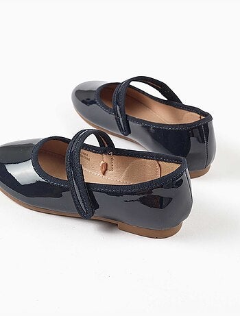 Lakschoentjes mary jane van vinyl met klittenbandsluiting