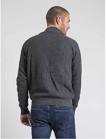 Lamantin vest met hoge kraag en sherpa voering