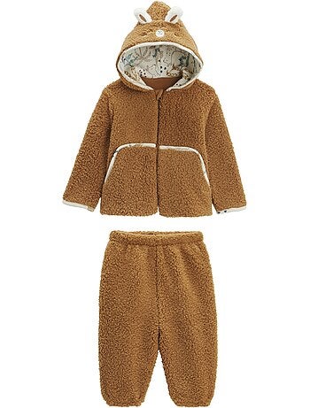 Lamascotte babyset: jasje en broek van sherpa-stof