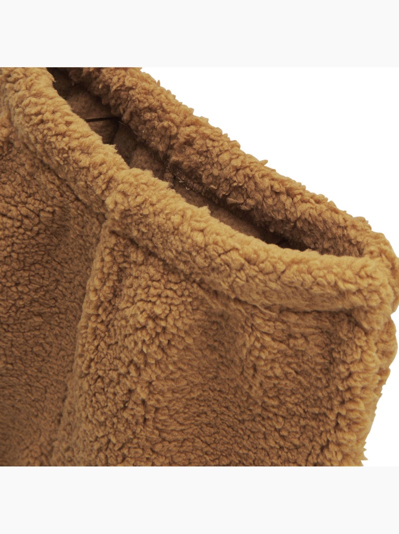Lamascotte babyset: jasje en broek van sherpa-stof Camel - Kiabi