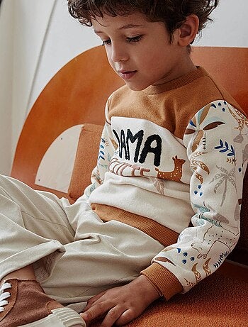 Lamascotte fleece sweater voor kinderen