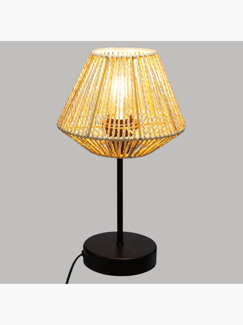 Lampe à poser corde tressée JILY Beige - Kiabi