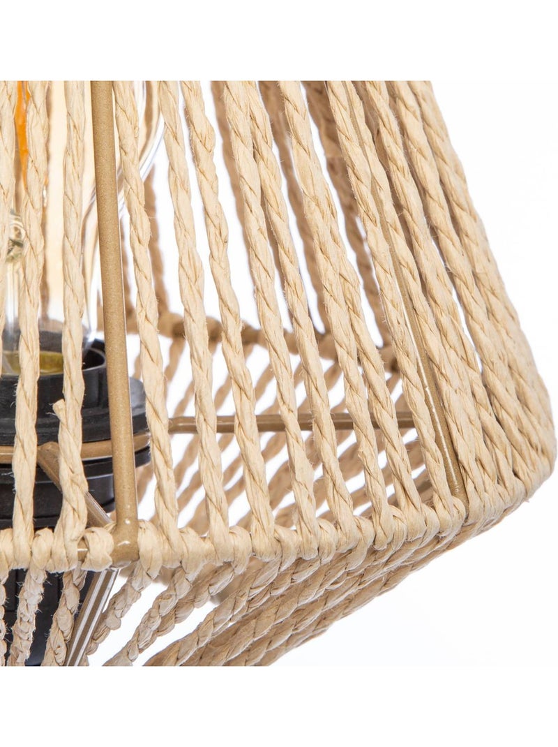 Lampe à poser corde tressée JILY Beige - Kiabi