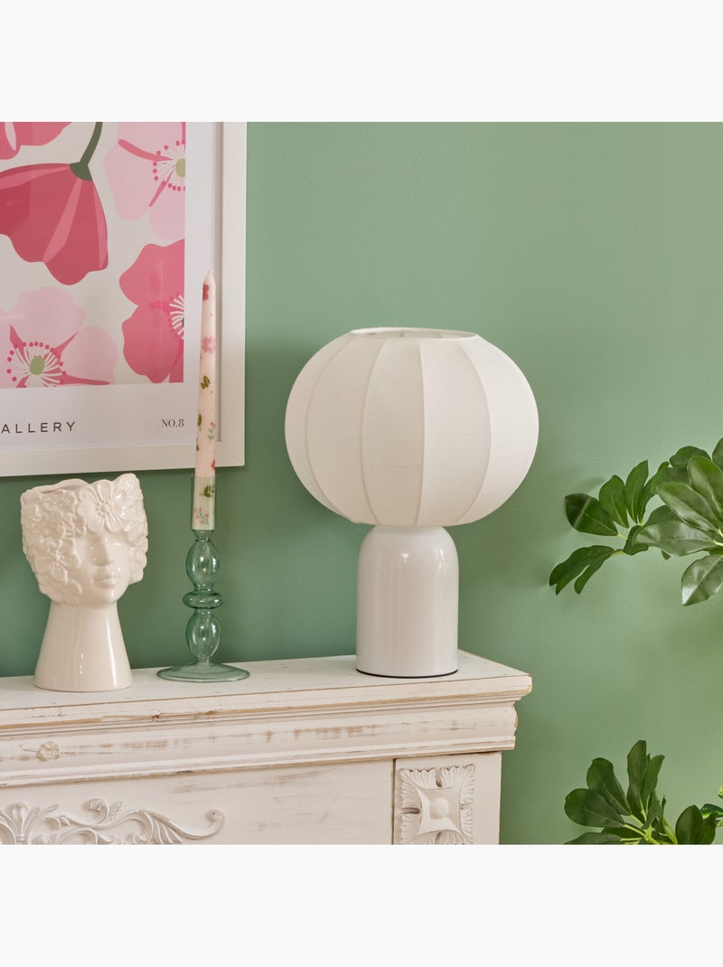 Lampe à poser coton TOBIE Blanc - Kiabi