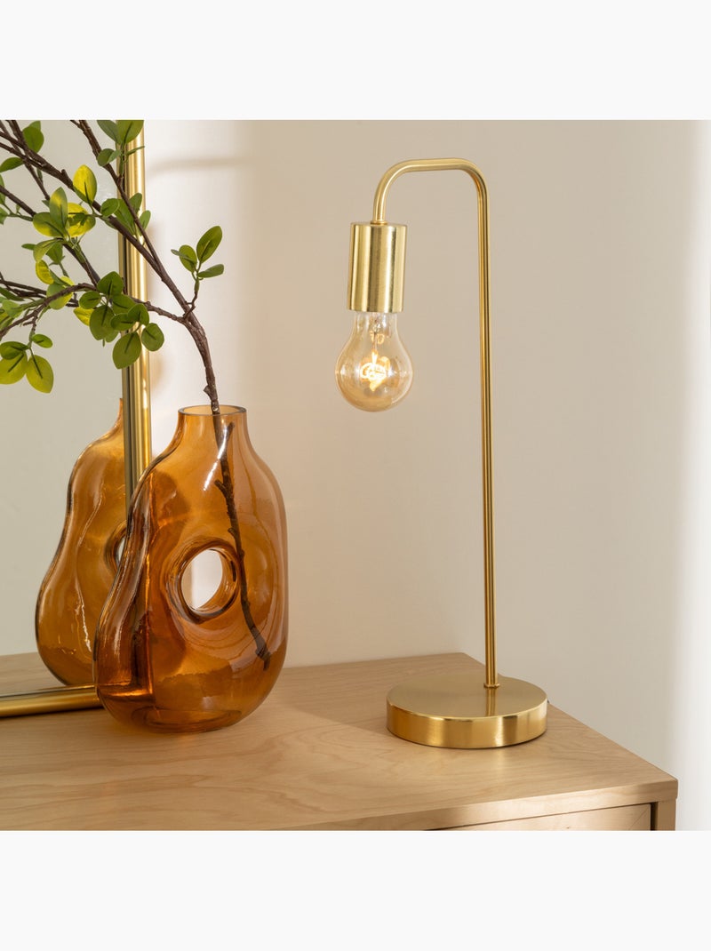 Lampe à poser métal sans abat-jour finition dorée KELI Doré - Kiabi