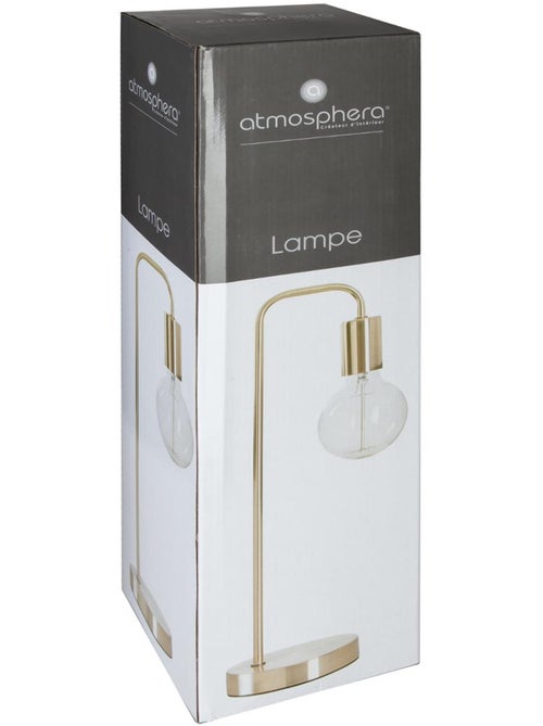 Lampe à poser métal sans abat-jour finition dorée KELI - Kiabi Lampe à poser métal sans abat-jour finition dorée KELI - Kiabi