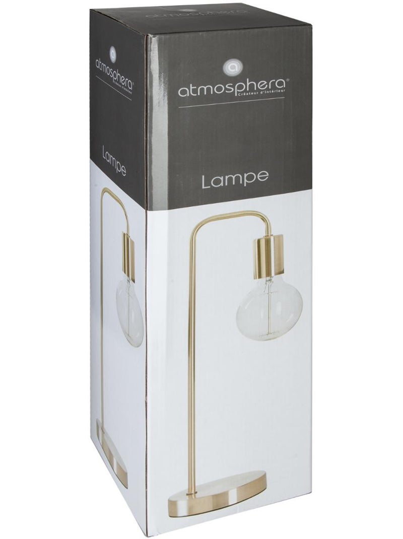 Lampe à poser métal sans abat-jour finition dorée KELI Doré - Kiabi
