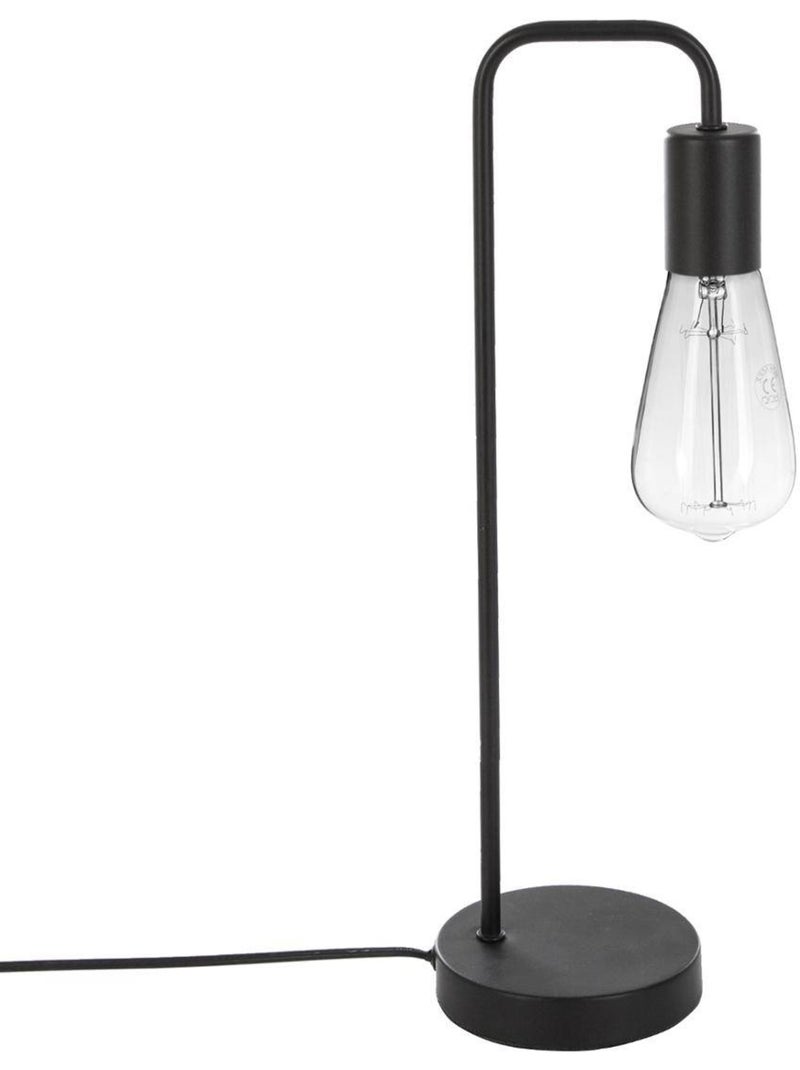 Lampe à poser métal sans abat-jour KELI Noir - Kiabi