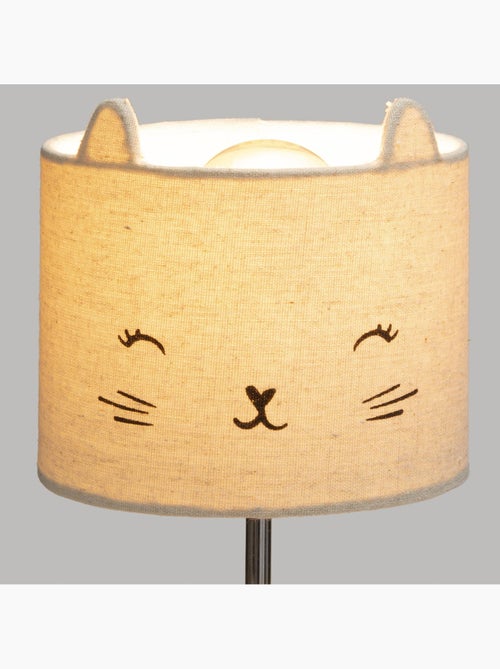 Lampe enfant bois de paulownia abat-jour tissu TOXEY - Kiabi Lampe enfant bois de paulownia abat-jour tissu TOXEY - Kiabi