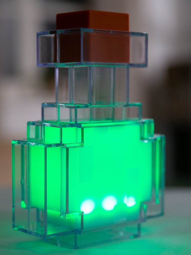 Lampe LED flacon potion rechargeable par usb - 8 modes de couleurs 'Roba' - Minecraft Transparent - Kiabi