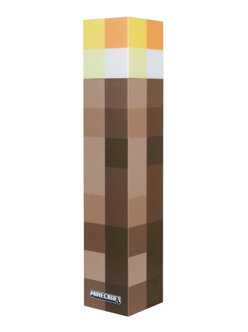 Lampe torche LED rechargeable par usb - 4 couleurs + support mural 'Roba' - Minecraft - Kiabi