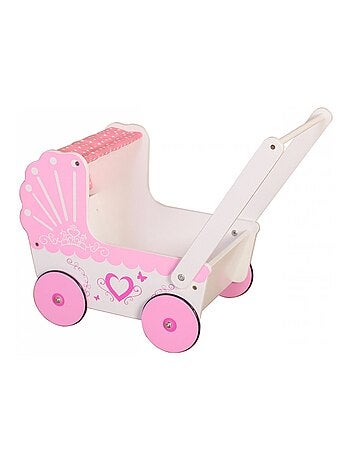 Landau de poupée bois rose chariot de marche mamabrum