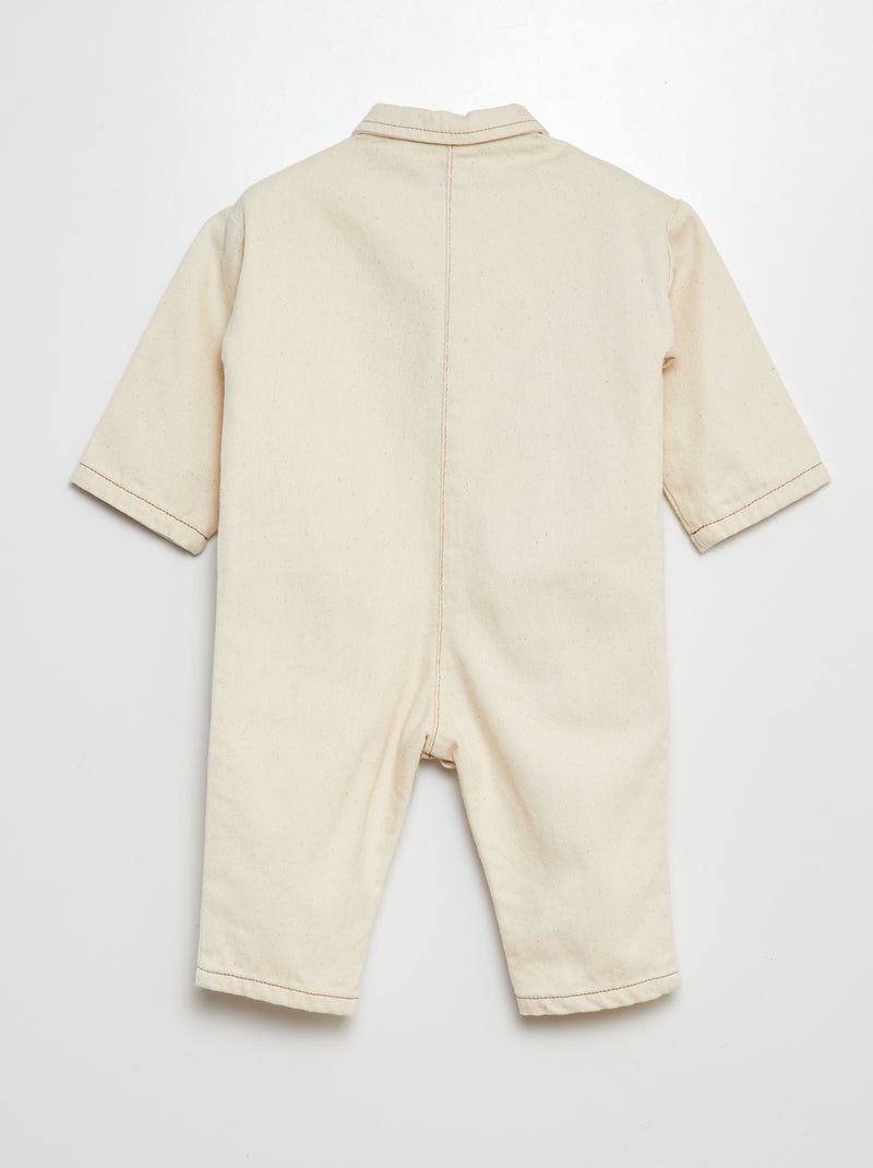 Lang babypakje met grote zakken WIT - Kiabi