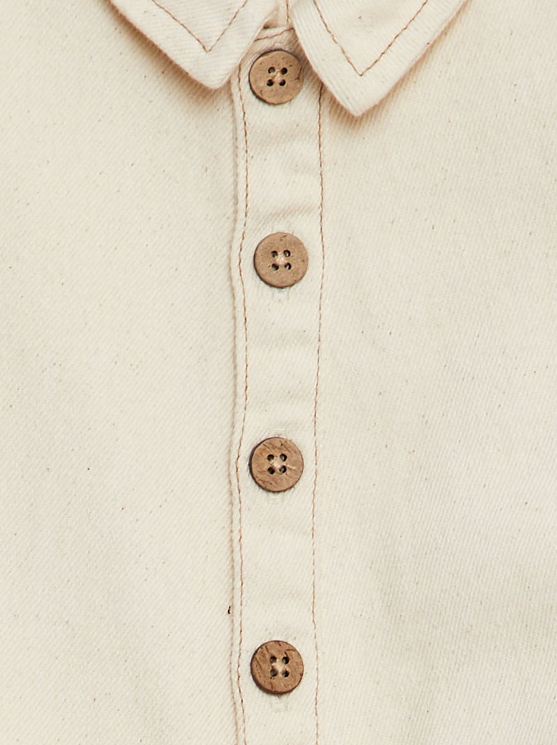 Lang babypakje met grote zakken WIT - Kiabi