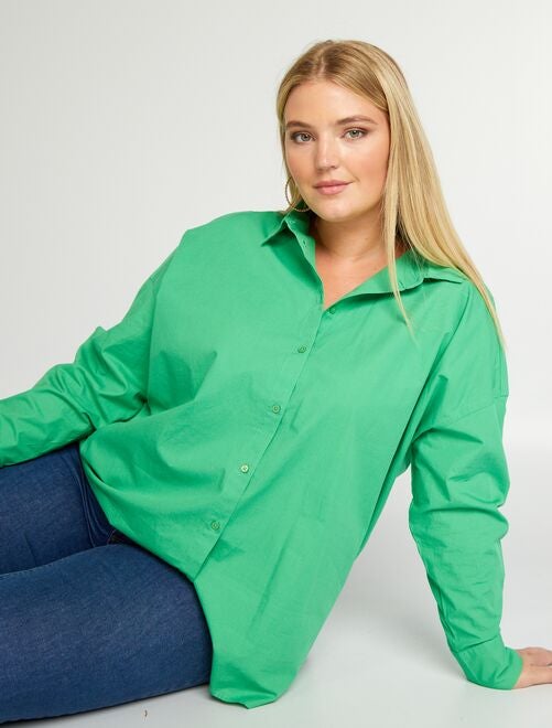 Lang blouse met Italiaanse kraag - Kiabi