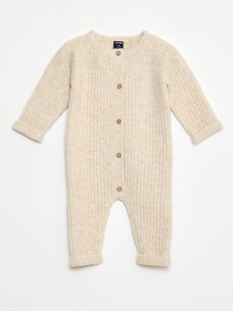 Lang kruippakje van tricot Biege - Kiabi