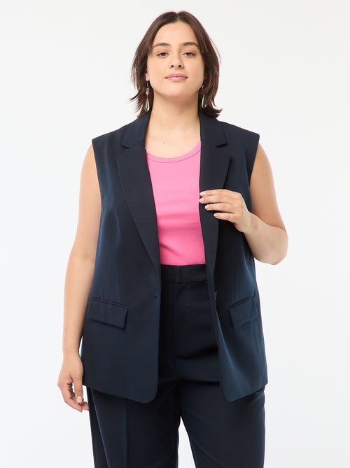 Lang, mouwloos jasje - - Kiabi